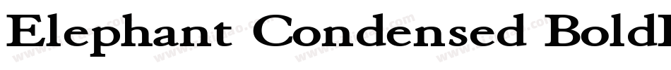 Elephant Condensed BoldItalic字体转换
